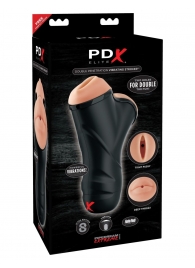 Мастурбатор в колбе с двумя тоннелями Double Penetration Vibrating Stroker - Pipedream - в Березниках купить с доставкой