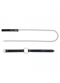 Черный поводок и чокер с кольцом Rada - Rebelts - купить с доставкой в Березниках