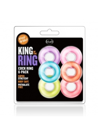 Набор из 6 эрекционных колец King of the Ring - Blush Novelties - в Березниках купить с доставкой