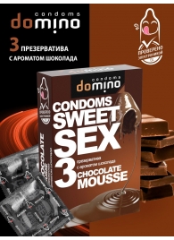 Презервативы для орального секса DOMINO Sweet Sex с ароматом шоколадного мусса - 3 шт. - Domino - купить с доставкой в Березниках
