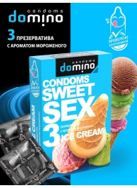 Презервативы для орального секса DOMINO Sweet Sex с ароматом мороженого - 3 шт. - Domino - купить с доставкой в Березниках