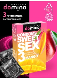 Презервативы для орального секса DOMINO Sweet Sex с ароматом манго - 3 шт. - Domino - купить с доставкой в Березниках
