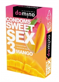 Презервативы для орального секса DOMINO Sweet Sex с ароматом манго - 3 шт. - Domino - купить с доставкой в Березниках