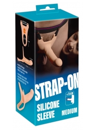 Силиконовый полый страпон на ремнях Silicone Strap-on - 16 см. - Orion - купить с доставкой в Березниках