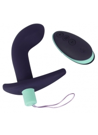 Темно-фиолетовый вибростимулятор простаты с пультом ДУ Remote Controlled Prostate Plug - Orion - в Березниках купить с доставкой