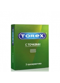 Текстурированные презервативы Torex  С точками  - 3 шт. - Torex - купить с доставкой в Березниках