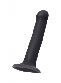 Черный фаллос на присоске Silicone Bendable Dildo M - 18 см. - Strap-on-me - купить с доставкой в Березниках