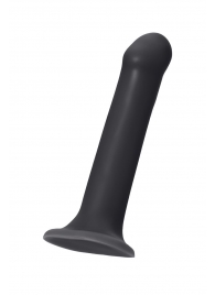 Черный фаллос на присоске Silicone Bendable Dildo L - 19 см. - Strap-on-me - купить с доставкой в Березниках