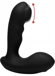 Черный стимулятор простаты Alpha-Pro 7X P-Milker Silicone Prostate Stimulator with Milking Bead - XR Brands - в Березниках купить с доставкой