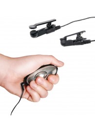 Черные электрические зажимы для сосков Shock Therapy Nipple Clamps - Pipedream - купить с доставкой в Березниках