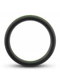 Черно-зеленое эрекционное кольцо Silicone Go Pro Cock Ring - Blush Novelties - в Березниках купить с доставкой