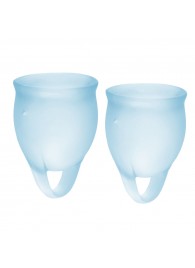 Набор голубых менструальных чаш Feel confident Menstrual Cup - Satisfyer - купить с доставкой в Березниках