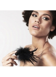 Черная перьевая кисточка POM POM FEATHER TICKLER - Bijoux Indiscrets - купить с доставкой в Березниках