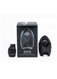 Темно-серый инновационный мужской осциллятор PULSE SOLO LUX с пультом ДУ - Hot Octopuss - в Березниках купить с доставкой
