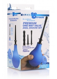 Анальный душ с 3 насадками Premium One-way Valve Anal Douche Set - XR Brands - купить с доставкой в Березниках