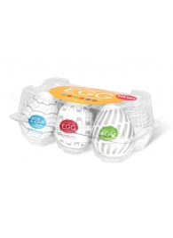 Набор из 6 мастурбаторов Tenga EGG Easy Beat с различным рельефом - Tenga - в Березниках купить с доставкой