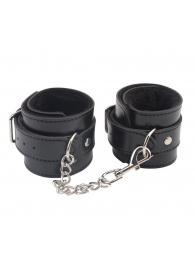 Черные оковы на ноги Obey Me Leather Ankle Cuffs - Chisa - купить с доставкой в Березниках