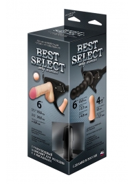 Черный пояс для женщин BEST SELECT с 3 насадками - LOVETOY (А-Полимер) - купить с доставкой в Березниках