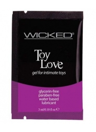 Лубрикант на водной основе для использования с игрушками WICKED Toy Love - 3 мл. - Wicked - купить с доставкой в Березниках