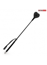 Черный стек с наконечником-сердечком - 54 см. - Notabu - купить с доставкой в Березниках