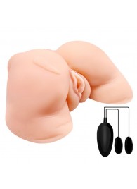 Телесная вибровагина Julie с 2 рабочими отверстиями - Baile - в Березниках купить с доставкой