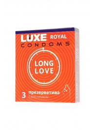 Презервативы с продлевающим эффектом LUXE Royal Long Love - 3 шт. - Luxe - купить с доставкой в Березниках