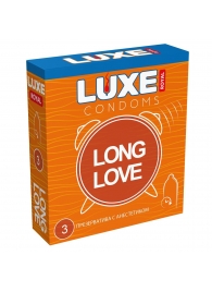 Презервативы с продлевающим эффектом LUXE Royal Long Love - 3 шт. - Luxe - купить с доставкой в Березниках