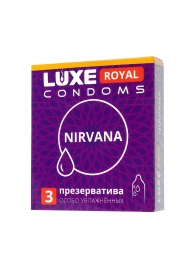 Презервативы с увеличенным количеством смазки LUXE Royal Nirvana - 3 шт. - Luxe - купить с доставкой в Березниках