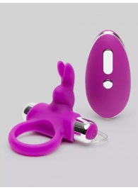 Лиловое виброкольцо с пультом ДУ Remote Control Cock Ring - Happy Rabbit - в Березниках купить с доставкой