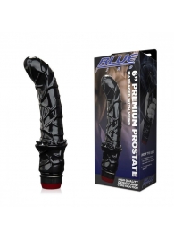 Черный вибромассажер простаты 6  Premium Prostate Massager - BlueLine - в Березниках купить с доставкой