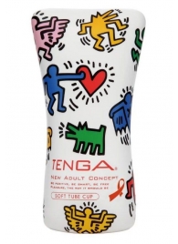 Мастурбатор-туба Keith Haring Soft Tube CUP - Tenga - в Березниках купить с доставкой