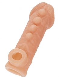 Телесная закрытая насадка с шишечками Cock Sleeve Size S - 13,8 см. - KOKOS - в Березниках купить с доставкой