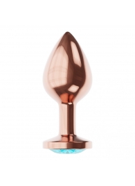Пробка цвета розового золота с малиновым кристаллом Diamond Topaz Shine L - 8,3 см. - Lola Games - купить с доставкой в Березниках