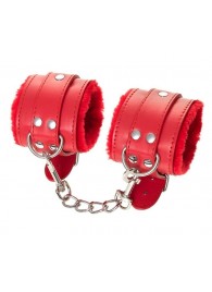 Красные наручники Anonymo из искусственной кожи - ToyFa - купить с доставкой в Березниках