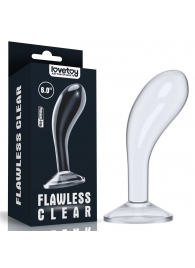 Прозрачный стимулятор простаты Flawless Clear Prostate Plug - 15 см. - Lovetoy - в Березниках купить с доставкой