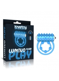 Голубое, светящееся в темноте виброкольцо Lumino Play Vibrating Penis Ring - Lovetoy - в Березниках купить с доставкой