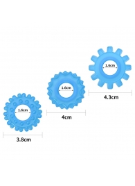 Набор из 3 голубых, светящихся в темноте эрекционных колец Lumino Play - Lovetoy - в Березниках купить с доставкой