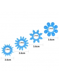 Набор из 4 голубых, светящихся в темноте эрекционных колец Lumino Play - Lovetoy - в Березниках купить с доставкой