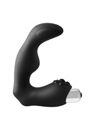 Черный вибромассажер простаты FantASStic Vibrating Prostate Massager - 11,3 см. - Dream Toys - в Березниках купить с доставкой