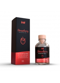 Массажный гель с ароматом клубники Strawberry - 30 мл. - INTT - купить с доставкой в Березниках