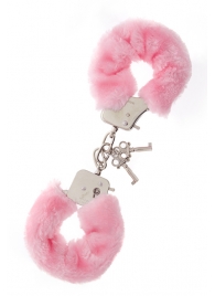 Металлические наручники с розовой меховой опушкой METAL HANDCUFF WITH PLUSH PINK - Dream Toys - купить с доставкой в Березниках