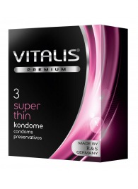 Ультратонкие презервативы VITALIS PREMIUM super thin - 3 шт. - Vitalis - купить с доставкой в Березниках