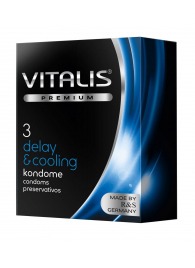 Презервативы VITALIS PREMIUM delay   cooling с охлаждающим эффектом - 3 шт. - Vitalis - купить с доставкой в Березниках