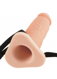 Телесный реалистичный фаллоимитатор с полостью Silicone Hollow Extension - 20 см. - Pipedream - купить с доставкой в Березниках