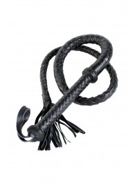 Длинный кожаный кнут с хлопушками на конце - ToyFa - купить с доставкой в Березниках