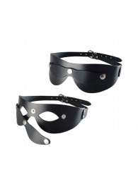 Черная кожаная маска  Новичок - Sitabella - купить с доставкой в Березниках