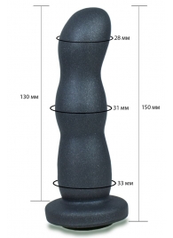 Черная анальная рельефная насадка-фаллоимитатор - 15 см. - LOVETOY (А-Полимер) - купить с доставкой в Березниках