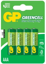 Батарейки солевые GP GreenCell AAA/R03G - 4 шт. - Элементы питания - купить с доставкой в Березниках