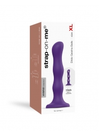 Фиолетовая насадка Strap-On-Me Dildo Geisha Balls size XL - Strap-on-me - купить с доставкой в Березниках