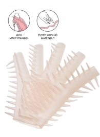 Телесная перчатка-мастубратор для чувственного массажа - Штучки-дрючки - в Березниках купить с доставкой